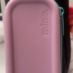 Mine Pink Organizer with Teal Zipper